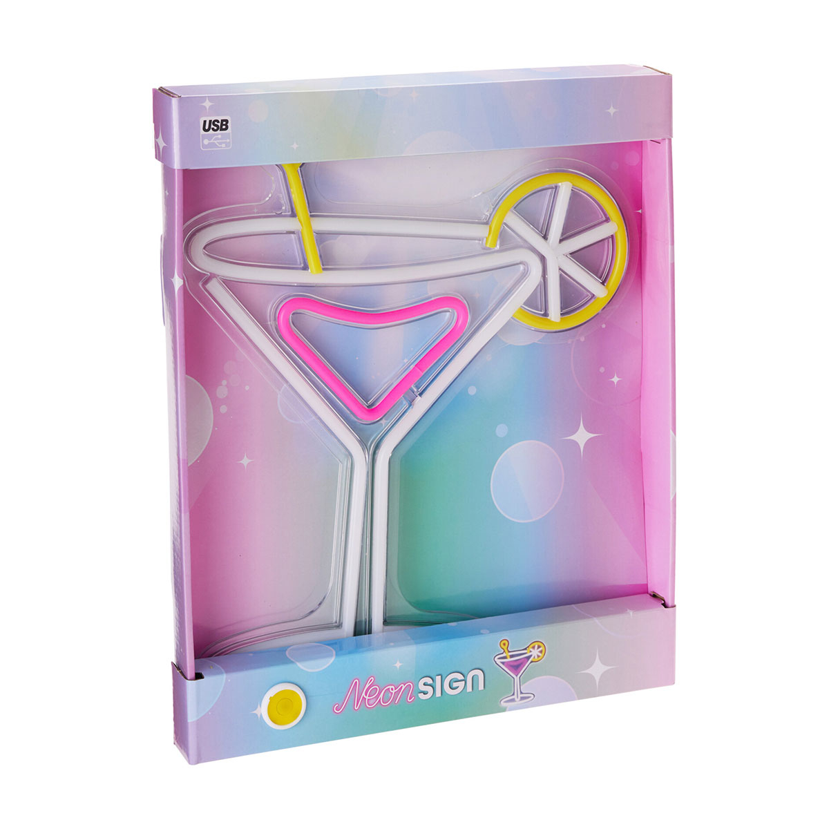 Διακοσμητικό Τοίχου με Neon (32X38) K-M Coctail Ne1100230 Home Διακόσμηση Διακοσμητικά Spitishop