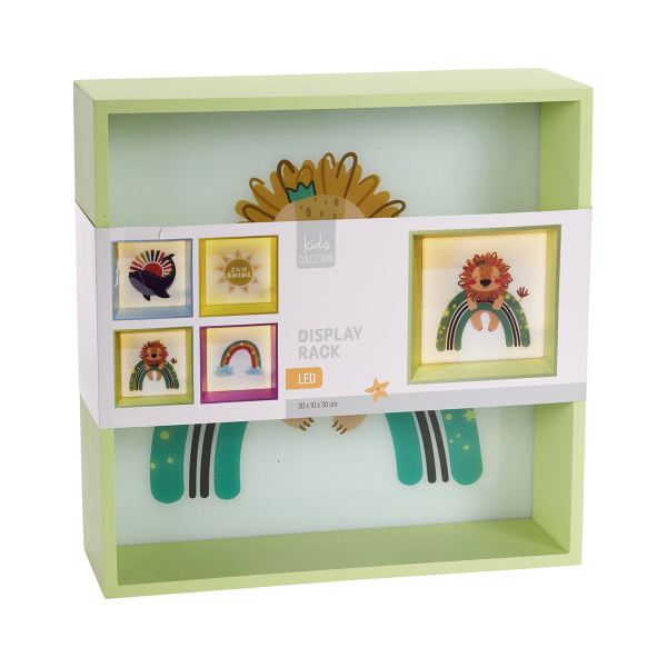 Διακοσμητικό Τοίχου Με Led (30x10x30) K-M Lion DD1200020