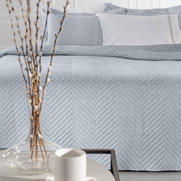 Κουβερλί Υπέρδιπλο (220x240) + Διακοσμητική Μαξιλαροθήκη Guy Laroche Hamptons Blue