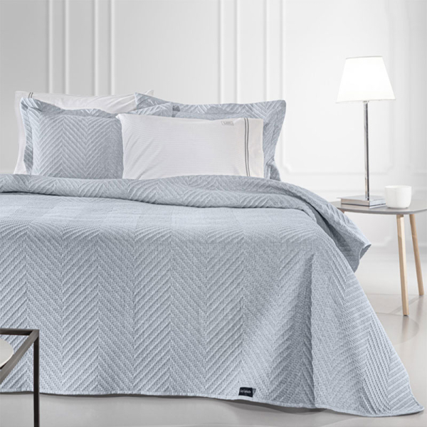 Κουβερλί King Size (250x240) + Διακοσμητική Μαξιλαροθήκη Guy Laroche Hamptons Blue