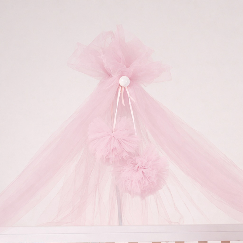 Διακοσμητικά Pom Pom Για Κουνουπιέρα Abo Light Pink