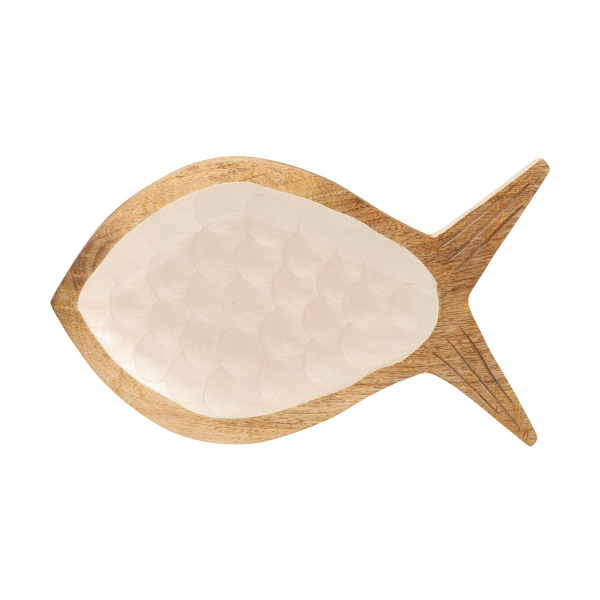 Πιατέλα Διακόσμησης (30x30) K-M Fish White A55600340