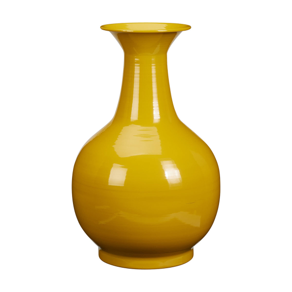 Διακοσμητικό Βάζο (Φ24x38) K-M Shiny Yellow FZ1002560