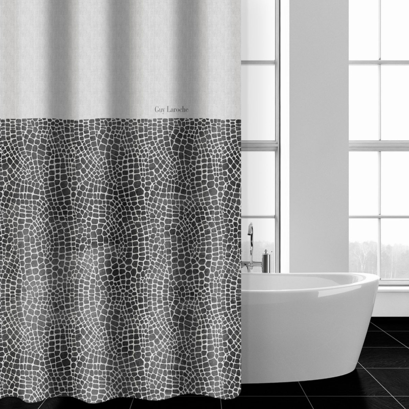 Κουρτίνα Μπάνιου (240x185) Με Τρουκς Guy Laroche Safari Anthracite