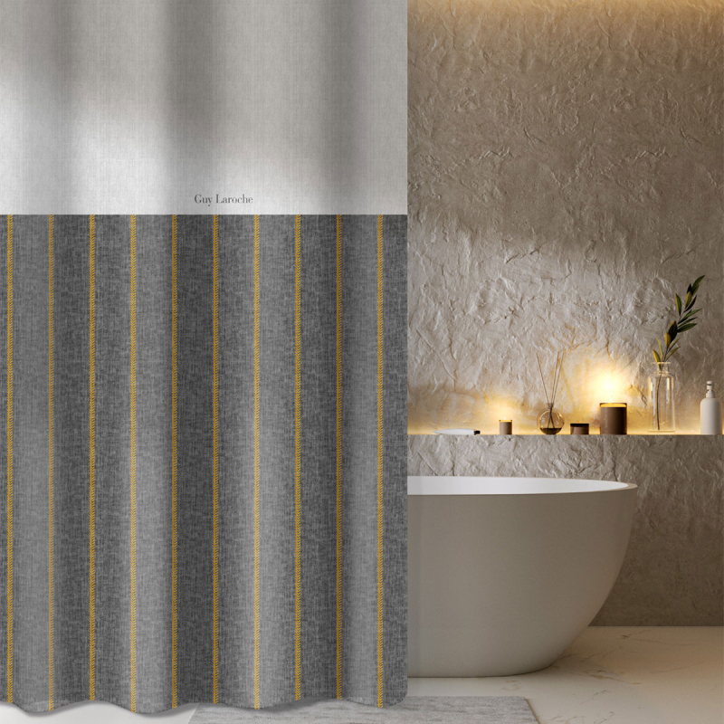 Κουρτίνα Μπάνιου (240x185) Με Τρουκς Guy Laroche Beverly Anthracite