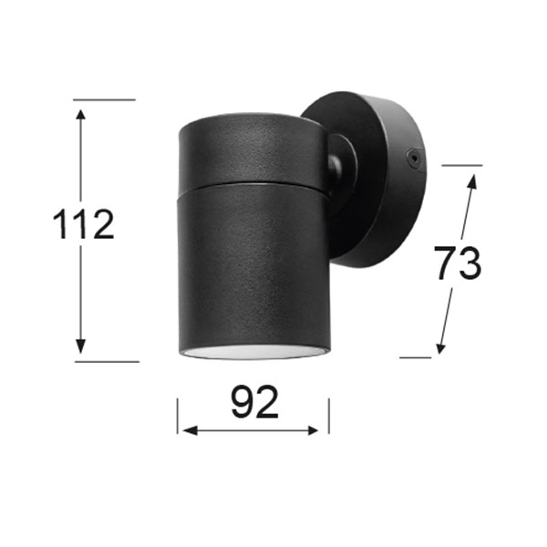 Σποτ Εξωτερικού Χώρου Heronia Lesvos 42-0070 Grey