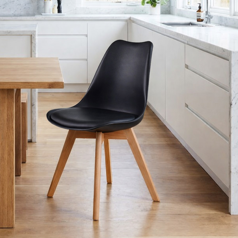 Καρέκλα Τραπεζαρίας (44x51x77) Spitishop Essential Black