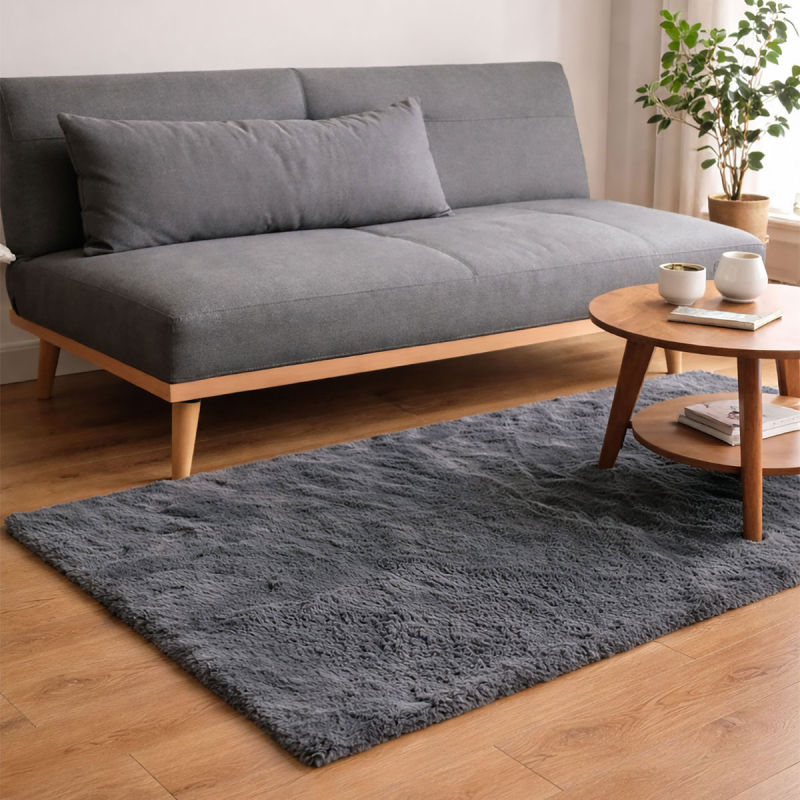 Χαλί Γούνινο (160x230) Ravelia Fluffy Dark Grey