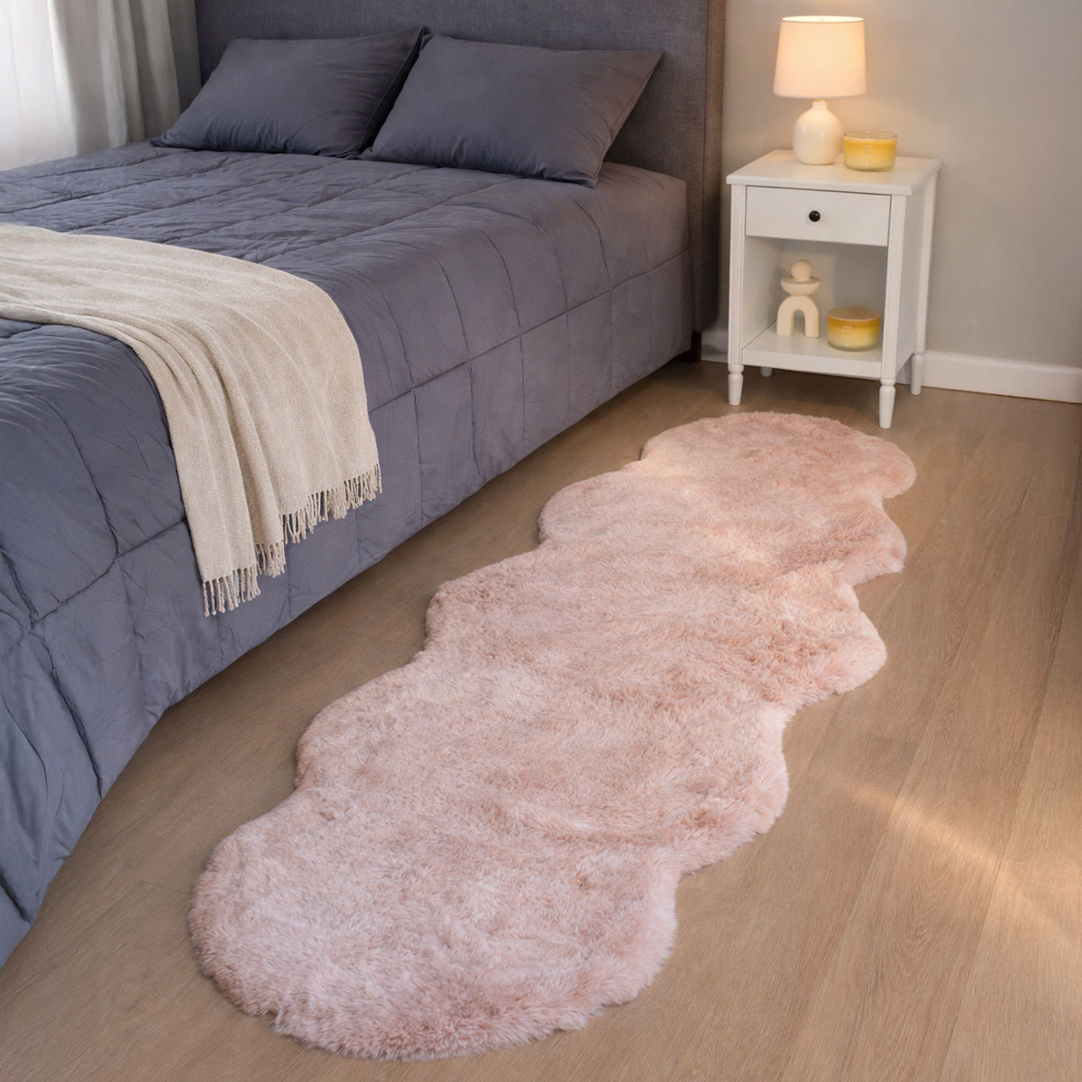 Xαλί Διαδρόμου Γούνινο (60x180) Ravelia Fluffy Pink Animal Shape