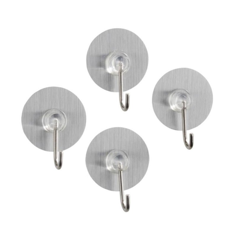 Κρεμαστράκια Αυτοκόλλητα (Σετ 4τμχ) Wenko Nickel 21792100