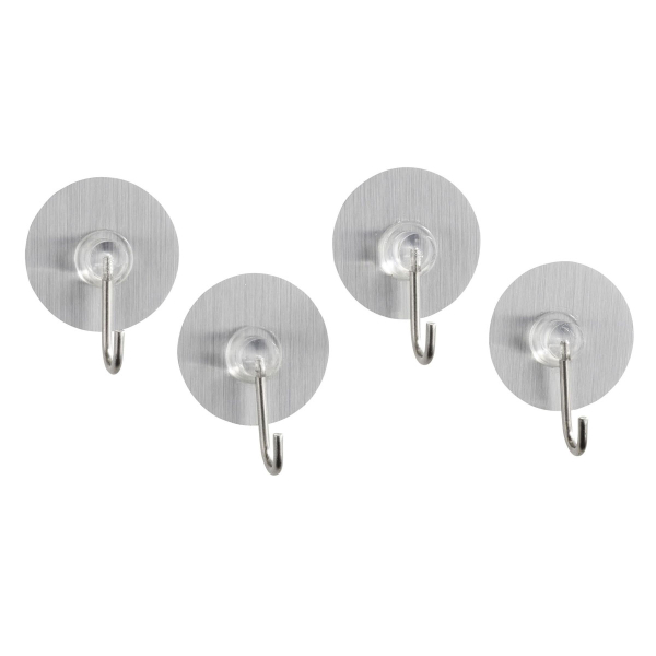 Κρεμαστράκια Αυτοκόλλητα (Σετ 4τμχ) Wenko Nickel 21792100