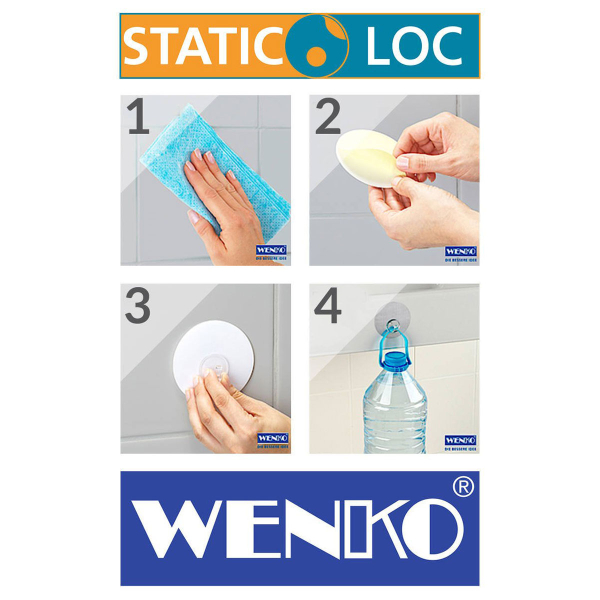 Κρεμαστράκια Αυτοκόλλητα (Σετ 4τμχ) Wenko Nickel 21792100