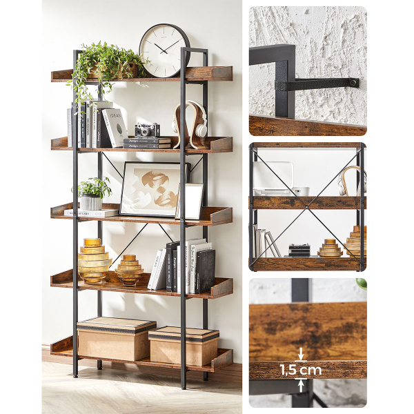 Ραφιέρα Δαπέδου 5 Θέσεων (100x28x178) Vasagle LLS110KD01