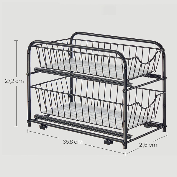 Συρταριέρα Οργάνωσης 2 Θέσεων (21x36.5x31.5) Songmics KCS017B01V1