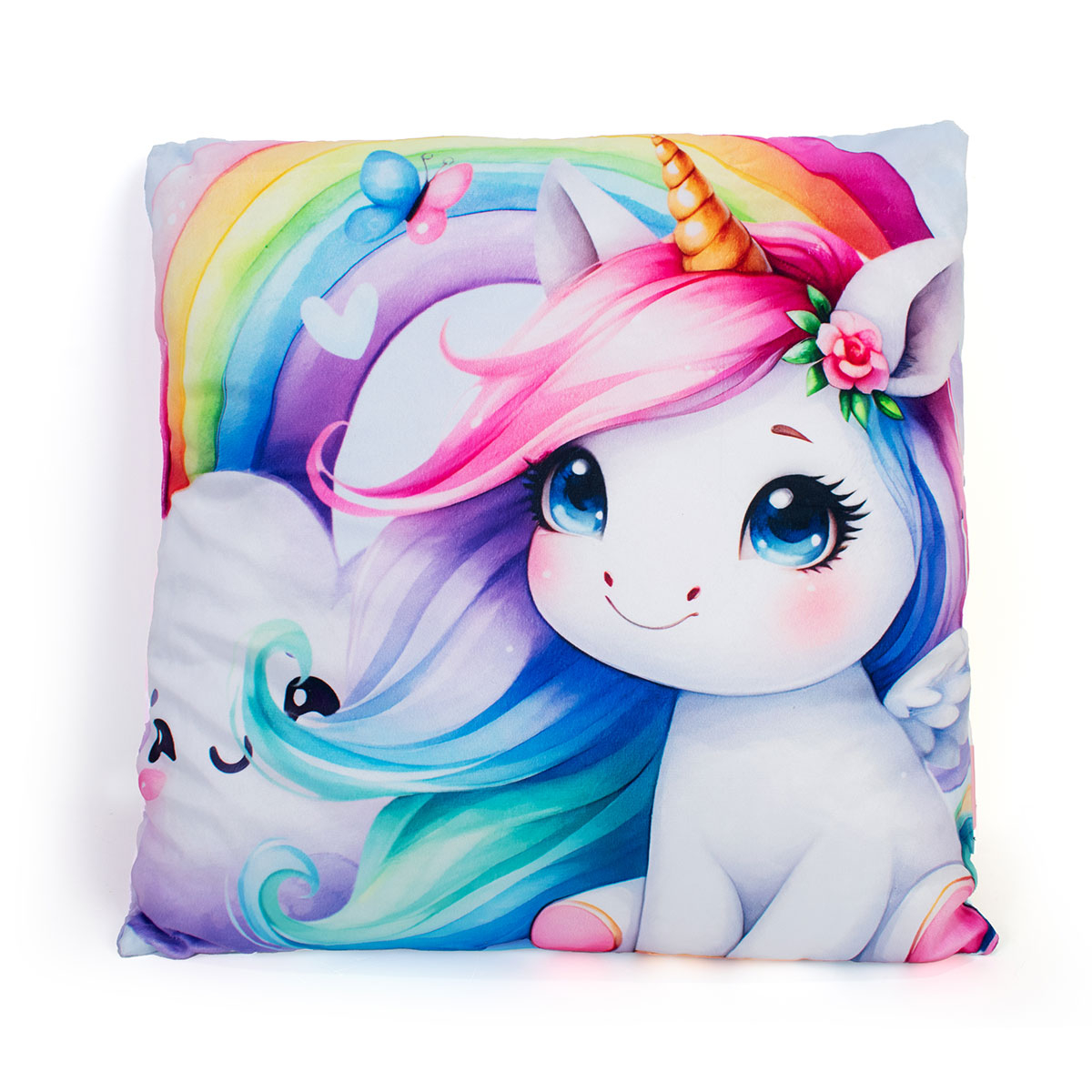 Βελουτέ Διακοσμητικό Μαξιλάρι 2 Όψεων (38×38) Dimcol Unicorn 10