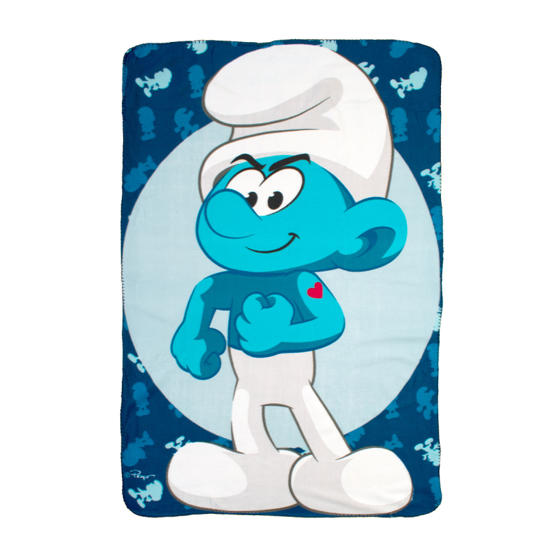 Κουβέρτα Fleece Κούνιας (100x140) Dimcol Smurfs 11