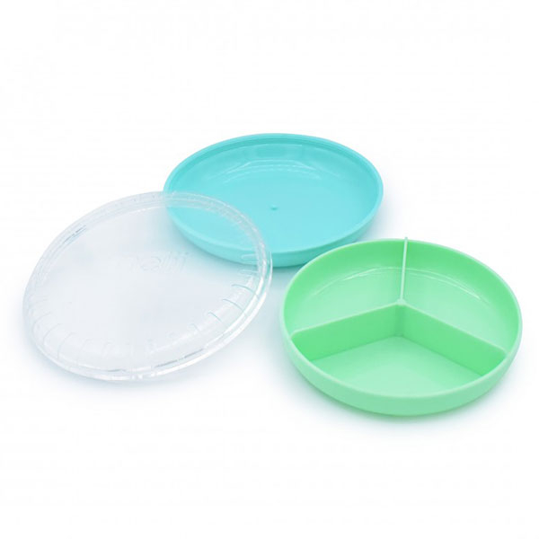 Περιστρεφόμενο Φαγητοδοχείο Με Χωρίσματα & Καπάκι Melii Blue MEL18760