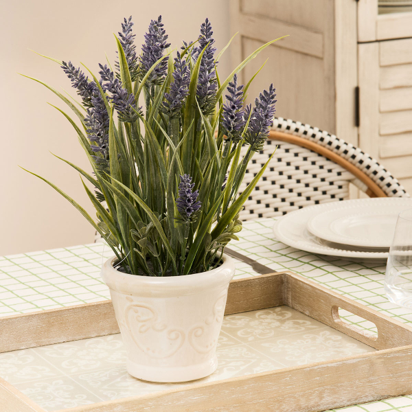 Τεχνητό Φυτό Σε Γλάστρα (Φ22x35) A-S Lavender 214054