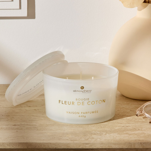 Κερί Αρωματικό 440gr (Φ13x9) A-S Glowy Cotton 214889B