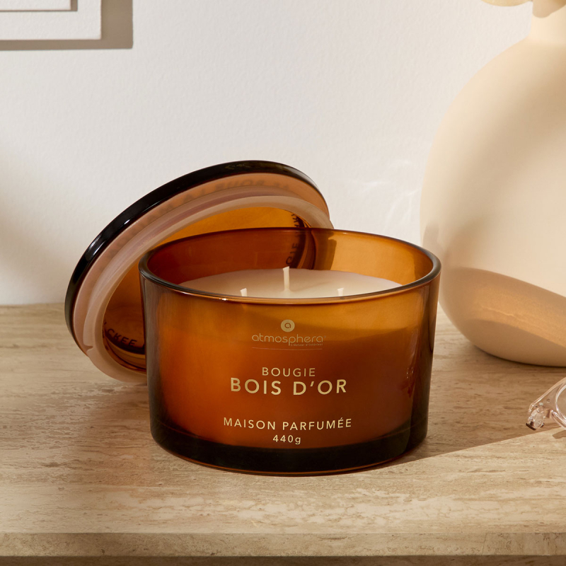 Κερί Αρωματικό 440gr (Φ13x9) A-S Glowy Woody 214889C