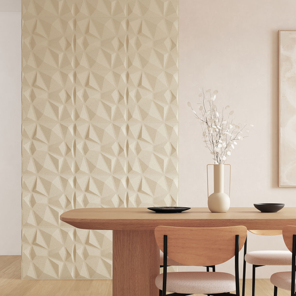 Αυτοκόλλητα 3D Πάνελ Τοίχου Πλαστικά (Σετ 2τμχ) A-S Oren Geometric 218523