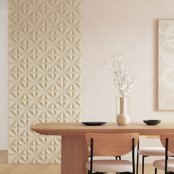 Αυτοκόλλητα 3D Πάνελ Τοίχου Πλαστικά (Σετ 2τμχ) A-S Oren Flower 218527