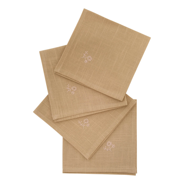 Πετσέτες Φαγητού (Σετ 4τμχ) A-S Joy Beige 215376B