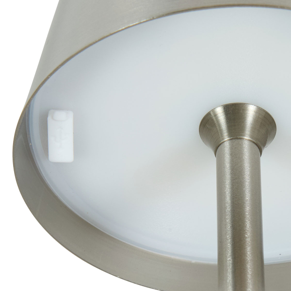 Επιτραπέζιο Φωτιστικό Επαναφορτιζόμενο LED (Φ11x37) A-S Cody Silver 202613J