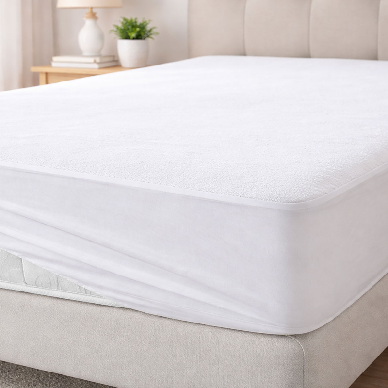 Κάλυμμα Στρώματος King Size (180x200+40) Αδιάβροχο Ravelia Με Φούστα Ύφασμα Terry