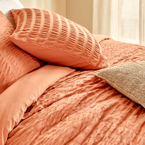 Παπλωματοθήκη Υπέρδιπλη (240x220) + Διακοσμητικές Μαξιλαροθήκες A-S Irhia Terracotta 201968C