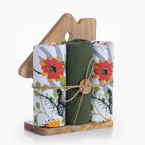 Πασχαλινά Ποτηρόπανα Με Διακοσμητικό (Σετ 4τμχ) Nef Nef Homeware House