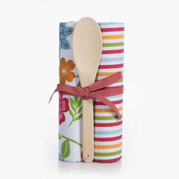 Πασχαλινά Ποτηρόπανα Με Ξύλινη Κουτάλα (Σετ 3τμχ) Nef Nef Homeware Ladle