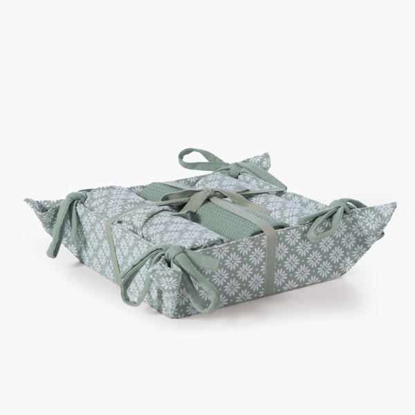 Ποτηρόπανα + Καλάθι Ψωμιού (Σετ 4τμχ) Nef Nef Homeware Romance