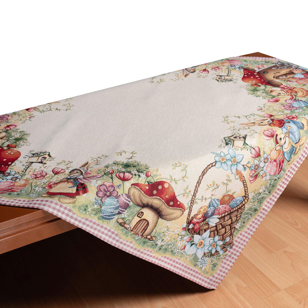 Πασχαλινό Τραπεζομάντηλο (140x140) Silk Fashion Magic Easter