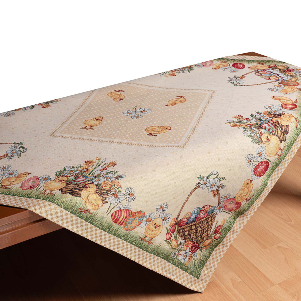 Πασχαλινό Τραπεζομάντηλο (140x140) Silk Fashion Sweet Chick