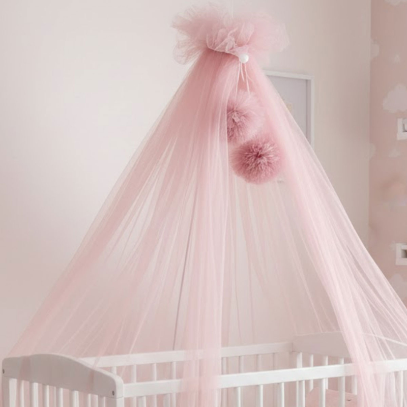 Διακοσμητικά Pom Pom Για Κουνουπιέρα Abo Light Pink