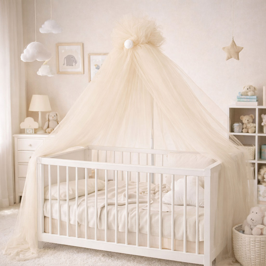 Κουνουπιέρα Κούνιας Με Σίδερο Abo Beige