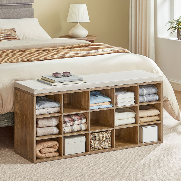 Παγκάκι Με Αποθηκευτικό Χώρο - Παπουτσοθήκη (105x30x48) Vasagle LHS015K02