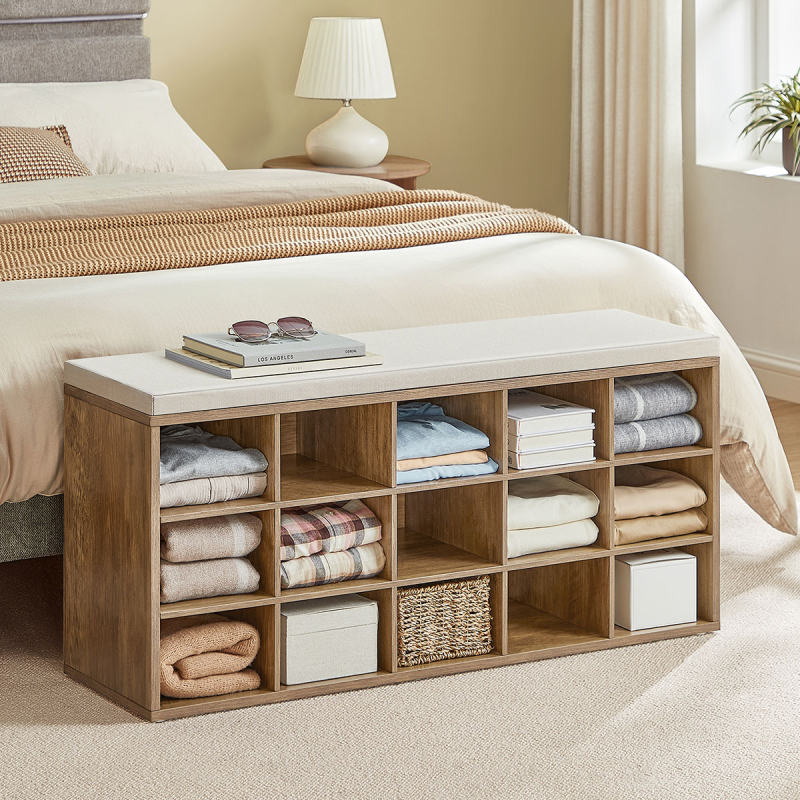 Παγκάκι Με Αποθηκευτικό Χώρο - Παπουτσοθήκη (105x30x48) Vasagle LHS015K02