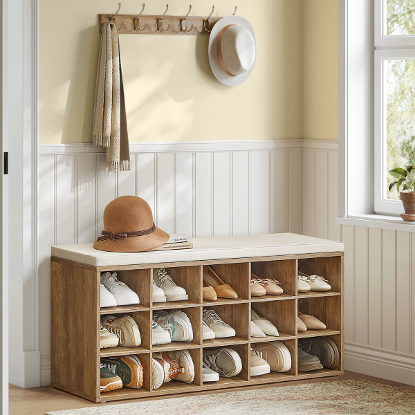 Παγκάκι Με Αποθηκευτικό Χώρο - Παπουτσοθήκη (105x30x48) Vasagle LHS015K02