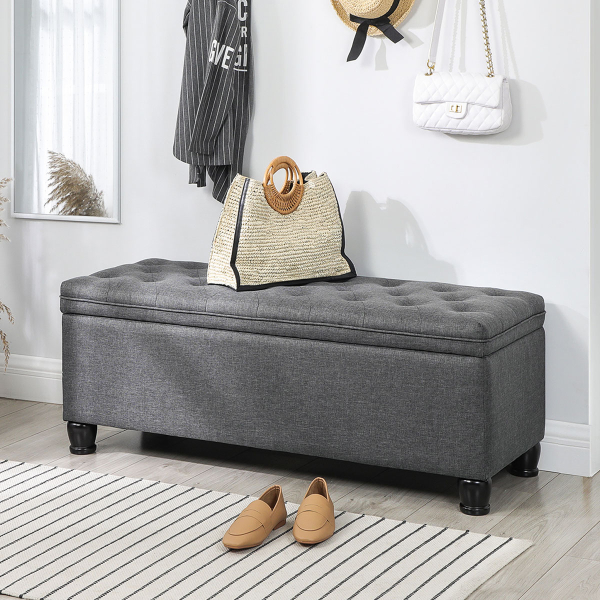 Ταμπουρέ Με Αποθηκευτικό Χώρο (118x45x45) Songmics LOM070G01