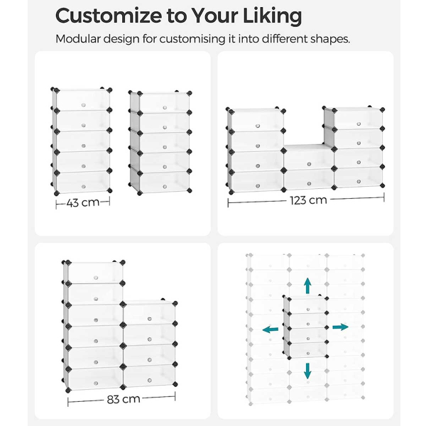 Κουτιά Αποθήκευσης - Παπουτσοθήκη 10τμχ Songmics LPC010WZ01