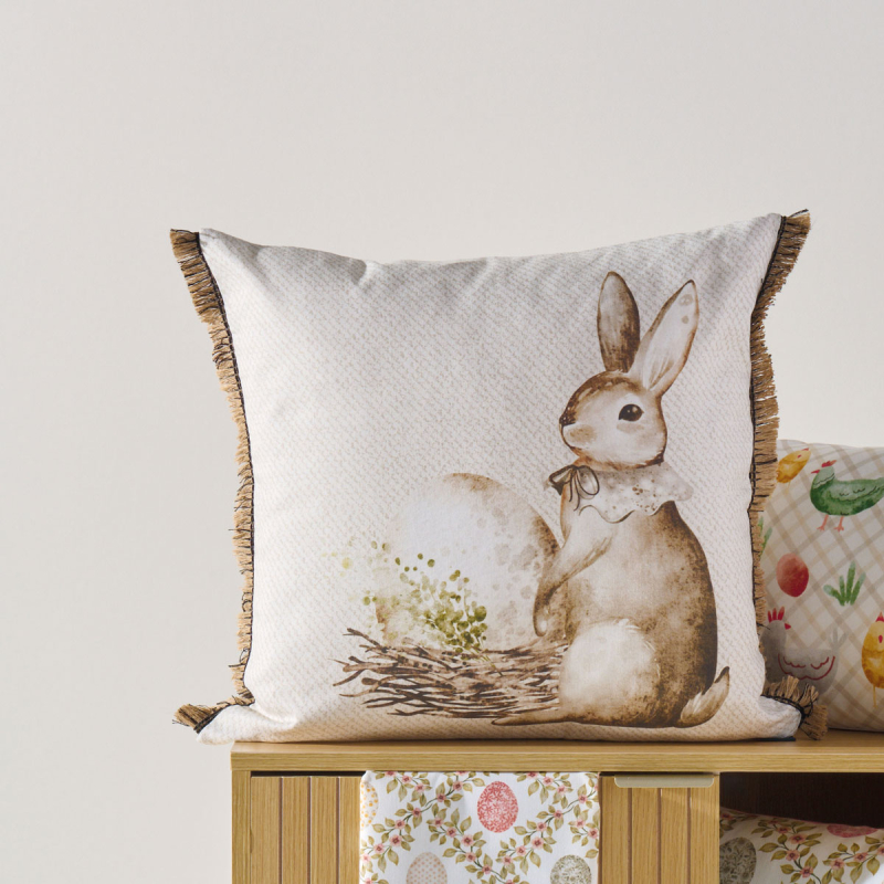 Ζεύγος Πασχαλινές Μαξιλαροθήκες 2 Όψεων (50x50) Kentia Loft Easter 26 01