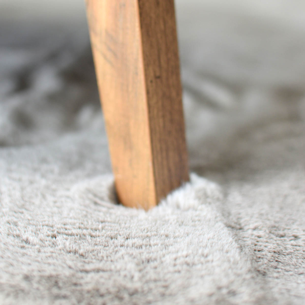 Στρογγυλό Xαλί Γούνινο (Φ100) Ravelia Fluffy Taupe