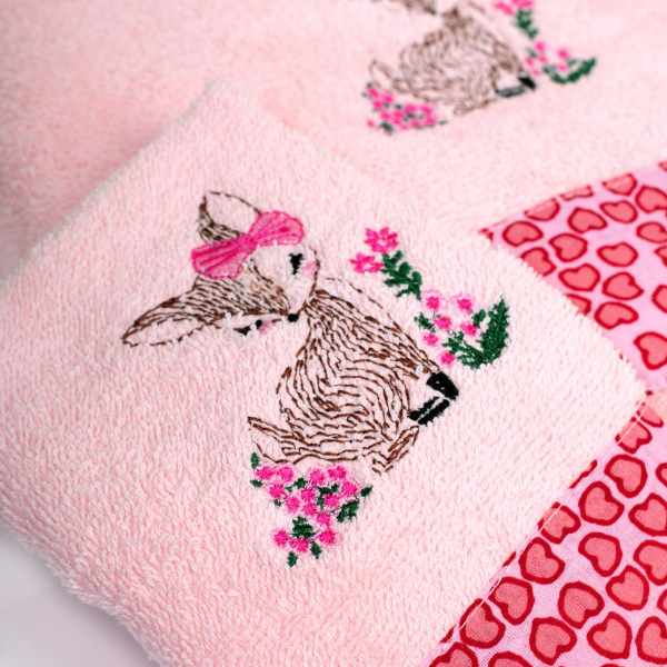 Παιδικές Πετσέτες (Σετ 2τμχ) Dimcol Deer 196 Pink