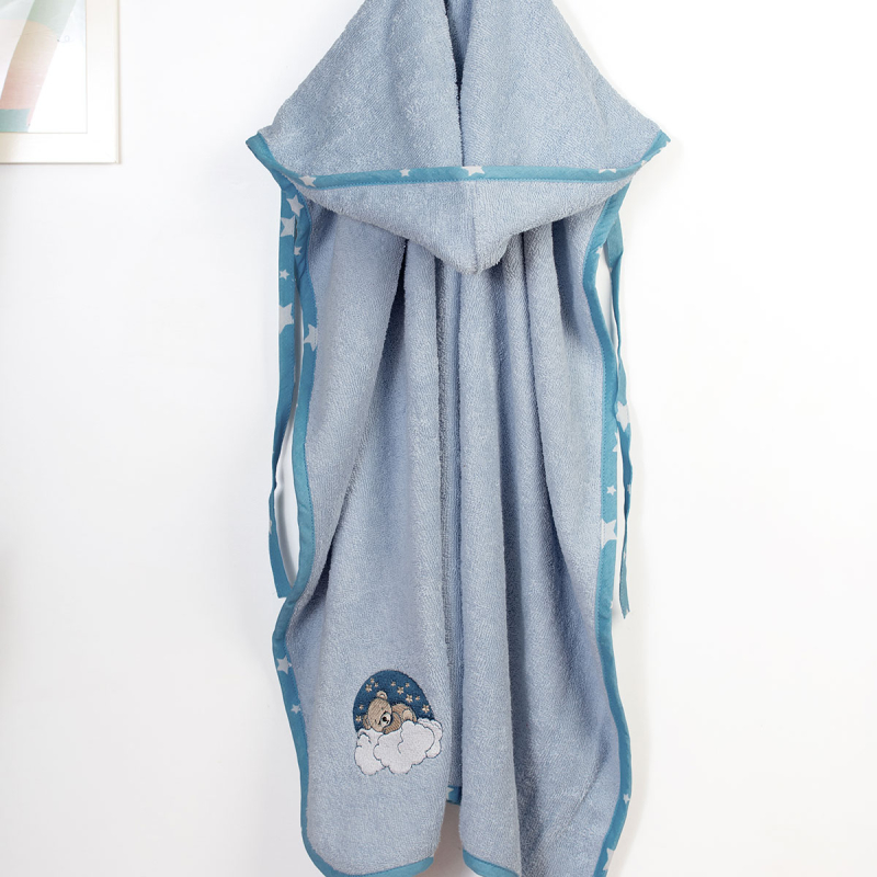 Βρεφική Κάπα (75x85) Dimcol Cloudy Bear 175 Sky Blue