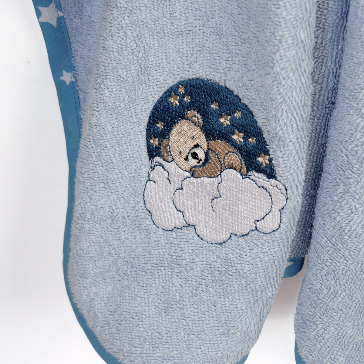 Βρεφική Κάπα (75X85) Dimcol Cloudy Bear 175 Sky Blue Home Βρεφικά Προίκα Μωρού Κάπες Βρεφικές Spitishop
