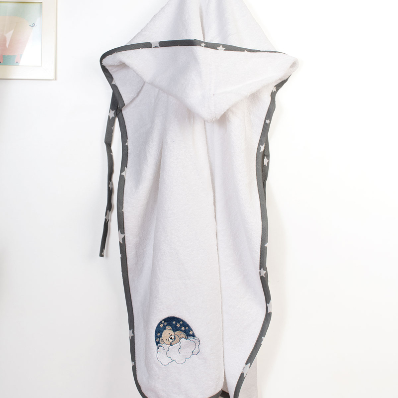 Βρεφική Κάπα (75x85) Dimcol Cloudy Bear 176 White-Grey