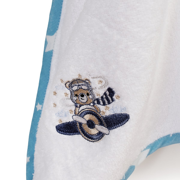 Βρεφική Κάπα (75x85) Dimcol Aviator 184 White-Sky Blue