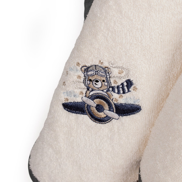 Βρεφική Κάπα (75x85) Dimcol Aviator 185 Ecru-Grey